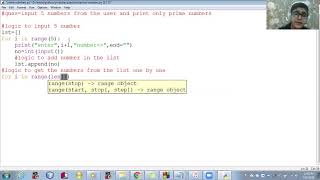 python = Input five numbers in the list and print only prime numbers