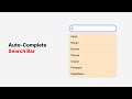 Search Bar With Auto complete Search Suggestions Using HTML CSS & JS