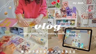 aesthetic room decor in my hobby room🍪making sweets and collages, living a day at home