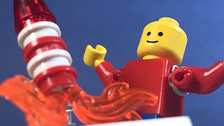 Lego Man sets off Fireworks