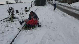 Sledging with the children