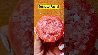 TOMATO FACIAL Tan Removal in a day | Instant Fairness facial #youtubeshorts #shorts
