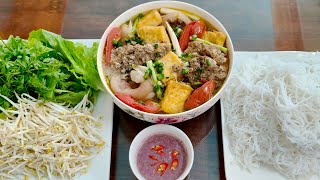 Nấu bún riêu cua đơn giản