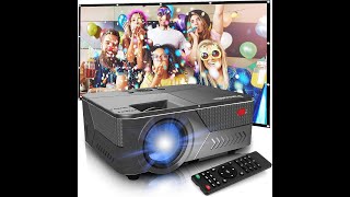 Pansonite Mini Projector with High Brightness Support 1080P and 200'' Display,Portable Projector
