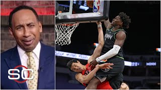 'Lord have mercy' - Stephen A. is fired up about Anthony Edwards' 'Jordan-esque' dunk | SportsCenter