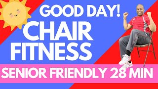 Fun Senior Chair Dance Fitness Workout | 28 Min | Seated Cardio Exercise