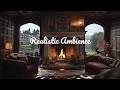 🌧🔥 Rainy Afternoon in Scottish Castle | Cozy Fireplace & Relaxing Ambience | No Ads