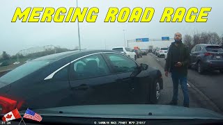 ROAD RAGE DURING MERGING ENDS IN COLLISION