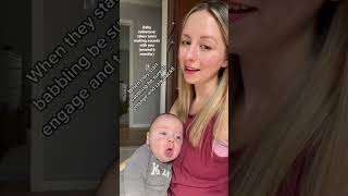 🥹🫶🗣️ Baby Milestone: Takes turns making sounds with you (~6 months) #babytalk #babymilestones