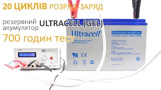 20 розрядів і зарядів (цикли) для тягового акумулятора ULTRACELL GEL. Справжній тест!