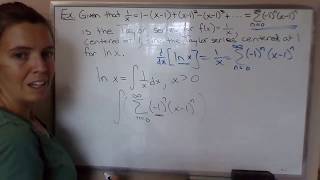 Taylor series for ln x