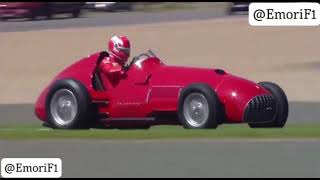 Charles Leclerc driving the Ferrari 375 the car of Scuderia's first victory at Silverstone on 1951