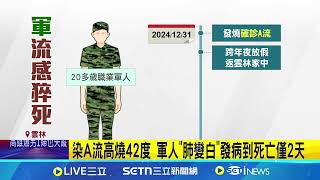 染A流高燒42度 軍人\