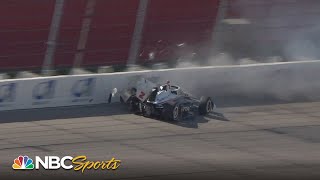 Josef Newgarden's chances of IndyCar Series sweep at Iowa Speedway ends early | Motorsports on NBC
