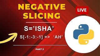 String Slicing in Python - Part 2 | Negative Slicing operator in Python | python slicing #python