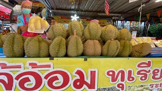 ทุเรียนหมอนทอง📣ร้านเจ้อ้อม พูใหญ่ๆจุกๆเลย เจ้อ้อมสุดยอดลีลาการปอกทุเรียนแบบขั้นเทพสุดๆ