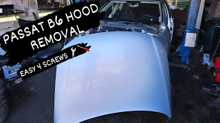 PASSAT B6 HOOD REMOVAL 🔧🪛