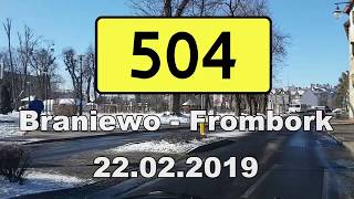 DW 504 Braniewo - Frombork 22.02.2019 r.