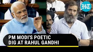 PM Modi jibes Rahul Gandhi's Adani speech; Mocks 'jubilant ecosystem' | Watch