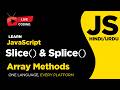 JavaScript Slice and Splice Methods - Hindi/Urdu Tutorial