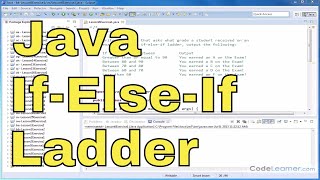 Learn Java Programming - Code Exercise 06x - If-Else-If Ladder