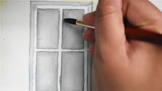 Watercolor Beginner - Day 172 Window