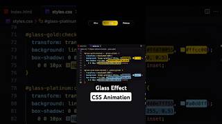 ✨ Interactive Glass Effect Navigation Bar | HTML & CSS Tutorial 🚀 #html #css #ui #shorts #coding