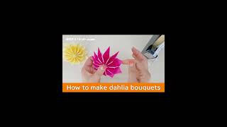 I made an origami bouquet of dahlias ♡ #shorts #flower #origami #dahlia #colorful #howto #432hz