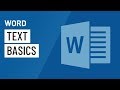 Word: Text Basics
