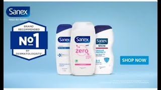 Sanex shower gels, soothe sensitive skin