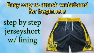 Paano manahi ng fullsublimation jerseyshort with waistband