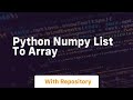 python numpy list to array