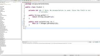 Encapsulation Example In Java Video-6