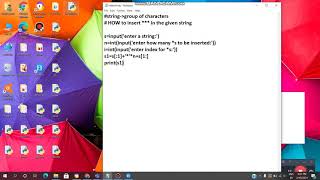 PYTHON:STRING:HOW to insert *** in the given string/VL INFOTECH