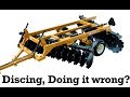 How to set a disc harrow, disc a field with a tractor, how to plough a field