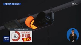 신호등 없는 횡단보도 '위험천만'[목포MBC 뉴스데스크]