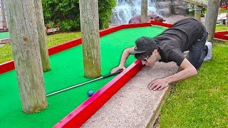 INSANE TRIPLE HOLE IN ONE! MINI GOLF: LET'S PLAY FOR REAL