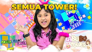 SEHARIAN DINAR MAININ TOWER VIRAL APT DAN LABUBU 😍🥰LABUBU TOWER VS APT TOWER [ROBLOX INDONESIA]