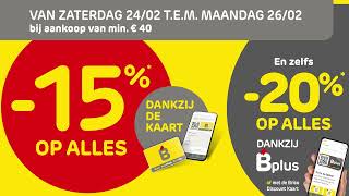 Profiteer van 15% korting op alles!