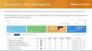 EventTracker 9 - Alert Management