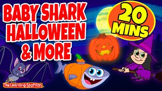 Baby Shark Halloween & More 👻 20 Minutes of Halloween Songs for Kids 👻 The Learning Station