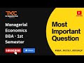 Managerial Economics | Most Important Questions | BBA | 1st Sem | CCSU | #bba #ccsu #1stsem