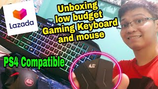 Unboxing Low Budget Gaming RGB Keyboard and Mouse(ps4 setup compatibility,Price,Specs,Review)