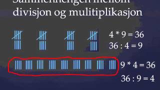 Sammenhengen mellom divisjon og multiplikasjon