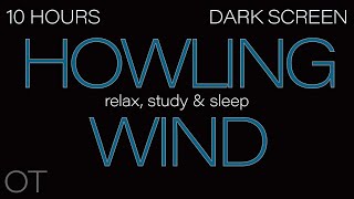 HOWLING WIND Sounds for Sleeping| Relaxing| Studying| BLACK SCREEN| Real Storm Sounds| 10 HOURS