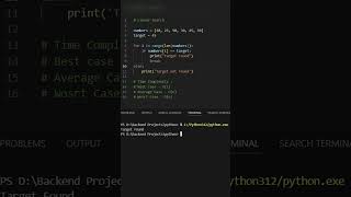Linear Search in Python | Python DSA Shorts#CodingShorts #LinearSearch #CodingInterview #LearnCoding