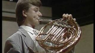 Rare Footage! 14-year-old Radek Baborák plays Weber Concertino for Horn,op 45 Part 2 of 2