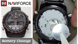 How To Change Battery NaviForce 9024 Digital Watch