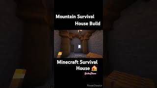 Minecraft Mountain Survival House 🏠#minecraft #minecraftmodrenhouse #cherryblossomseason