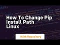 how to change pip install path linux